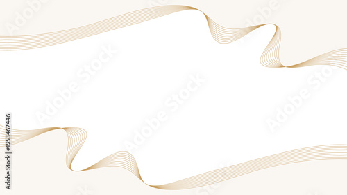 曲線のシンプルなデザインフレーム、波、背景、16:9サイズ