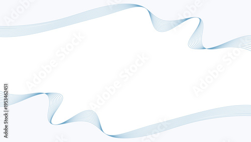 曲線のシンプルなデザインフレーム、波、背景、16:9サイズ