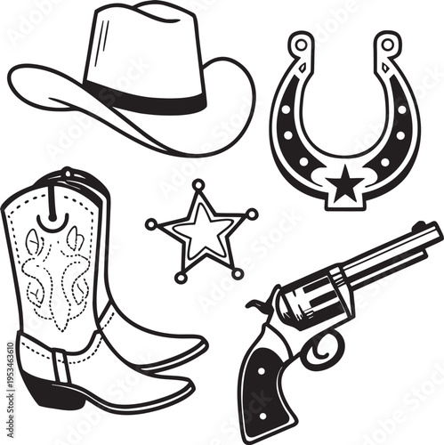 vector illustration of a cowboy