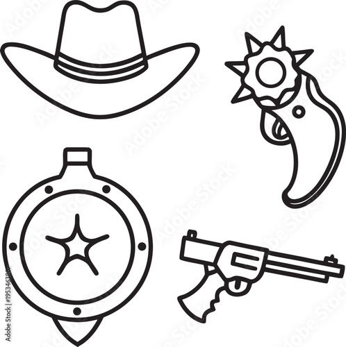 vector illustration of a cowboy