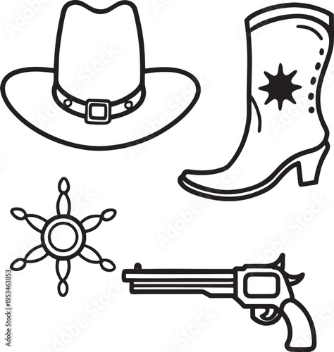 vector illustration of a cowboy