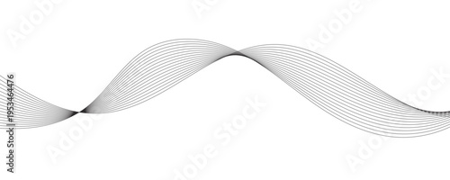 Grey Flowing Wave Lines