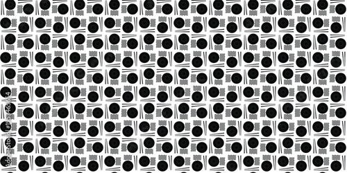 Ramen bowl repeating pattern with chopsticks for fast food packaging design. Ramen pattern