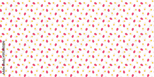 Aesthetic egg seamless pattern for kitchen textile packaging. Breakfast pattern