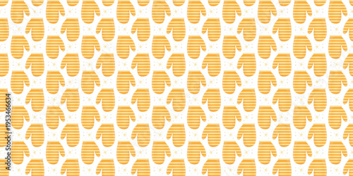 Oven mitt seamless pattern for cozy kitchen textile. Cooking potholder pattern