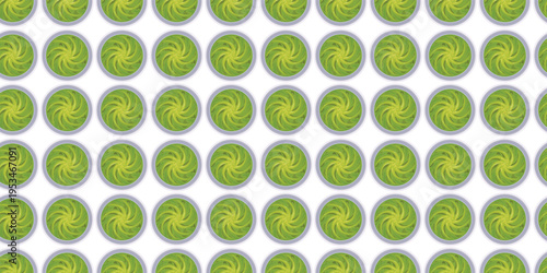 Spicy green wasabi paste seamless pattern for Japanese restaurant menu. Asian food pattern