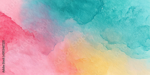 Vibrant Watercolor Abstract: A captivating blend of colors creating a dynamic and expressive artwork, perfect for adding a touch of artistic flair.