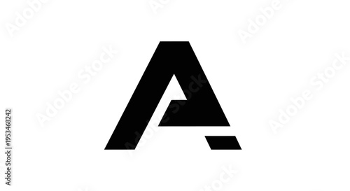 Large Letter A Logo Symbol.