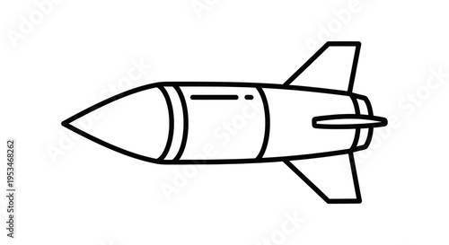 Detailed Illustration of a Rocket.