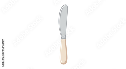 A cheese knife with wooden handle.