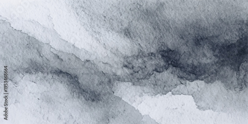 Monochromatic Watercolor Abstract: Delicate strokes of gray and white blend seamlessly in a serene watercolor painting, creating an atmosphere of calm and artistic beauty.