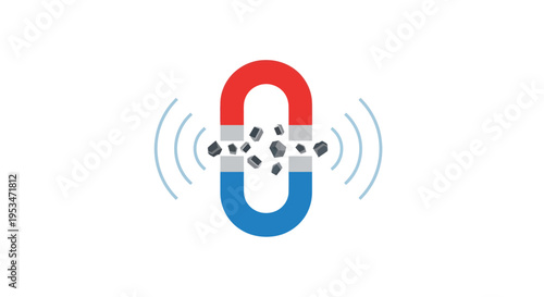 Magnetic field attracting metal objects.