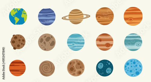 Planets in our solar system.