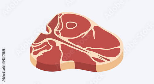 Raw Beef Steak Meat Cut.