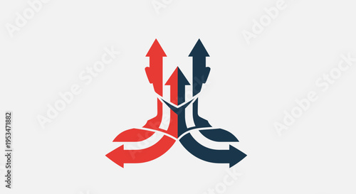 Colorful arrows pointing up and down.