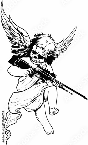 vector illustration of an angel