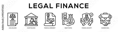 Legal Finance web banner illustration concept