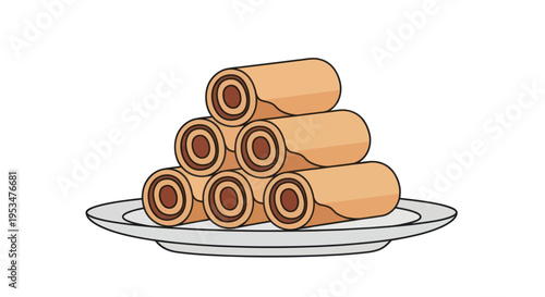 Cinnamon rolls on a plate.