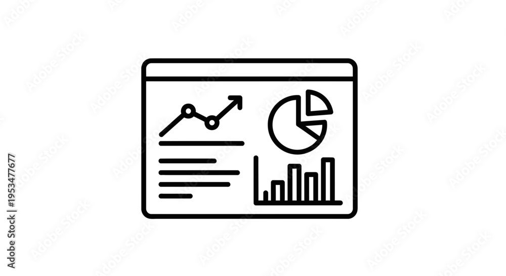 Obraz premium Business Analytics Dashboard with Graphs and Charts - Data Visualization Concept