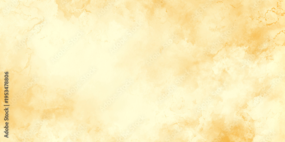 Obraz premium Abstract Pale Yellow and Orange Watercolor Texture Background with Soft Artistic Paint with subtle splatters, creating a warm design. 