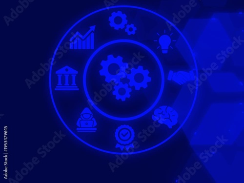 Business, Technology, Internet and network concept. Automation Software Technology Process System. technology abstract background of animation.
