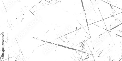 Abstract white grunge background with random fine scratch marks and scattered black lines, subtle distressed texture, minimal industrial style, clean yet worn high-resolution scratch wall backdrop.