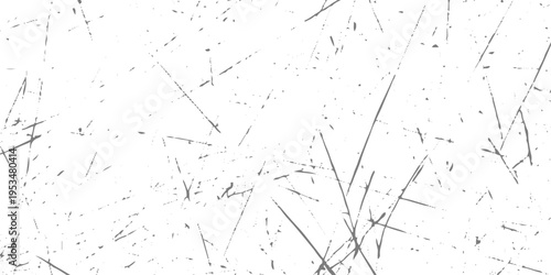 Abstract white grunge background with random fine scratch marks and scattered black lines, subtle distressed texture, minimal industrial style, clean yet worn high-resolution scratch wall backdrop.