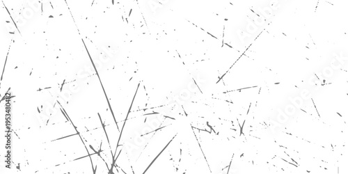 Abstract white grunge background with random fine scratch marks and scattered black lines, subtle distressed texture, minimal industrial style, clean yet worn high-resolution scratch wall backdrop.