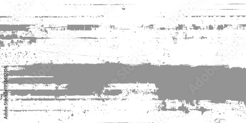 Rough grunge texture with layered gray paint smudges on a white background, distressed brush strokes, ink splash, worn industrial surface, abstract minimal aesthetic grunge paper backdrop.