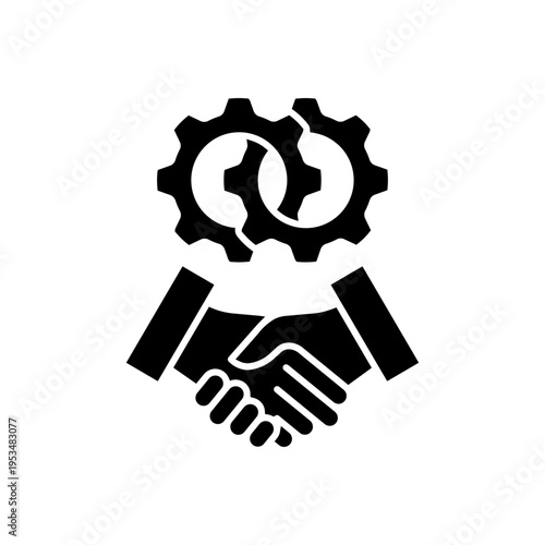 Research and Development alliance Glyph Icon for Research and Development