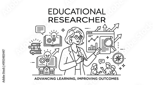 Educational Researcher Analyzing Data and Improving Outcomes