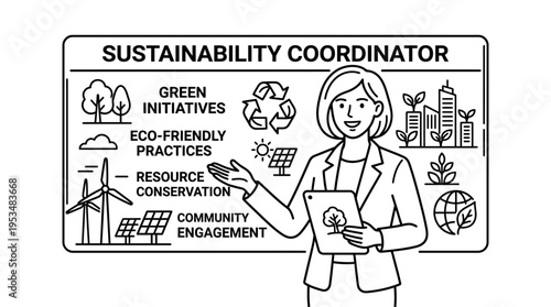 Sustainability Coordinator Presenting Green Initiatives