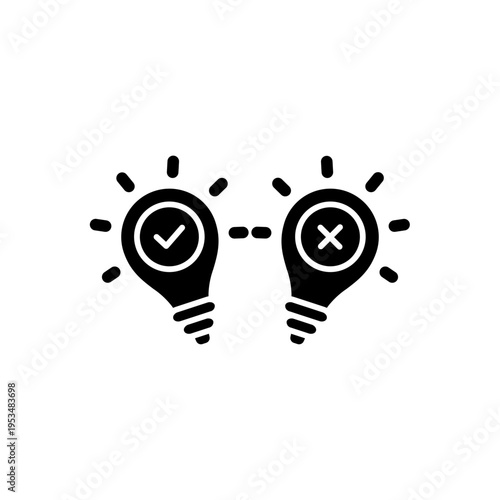 Research and Development hypothesis Glyph Icon for Research and Development