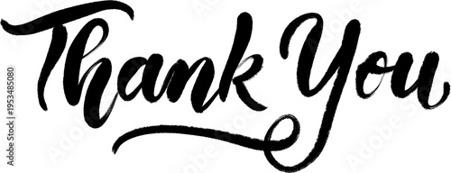 Thank You 캘리그라피 라벨 타이포그래피
