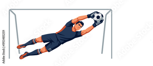 goal keeper holding a ball