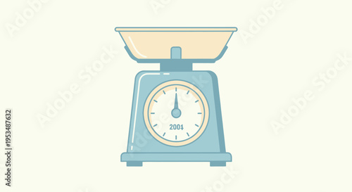 Vintage kitchen scale with dial face.