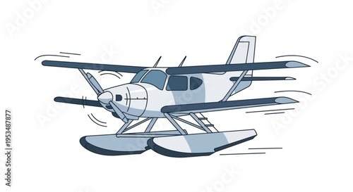 Seaplane Float Plane Aircraft Vehicle.