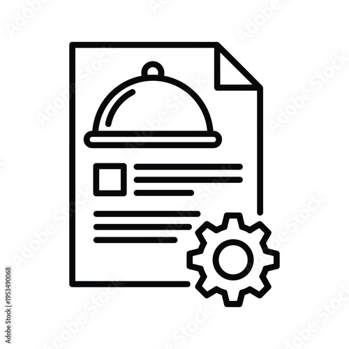 Food Service Document with Settings Gear Icon