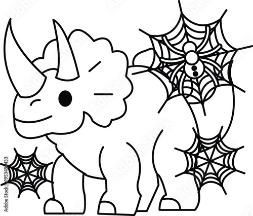 Cute rhino with playful expression, winking eye