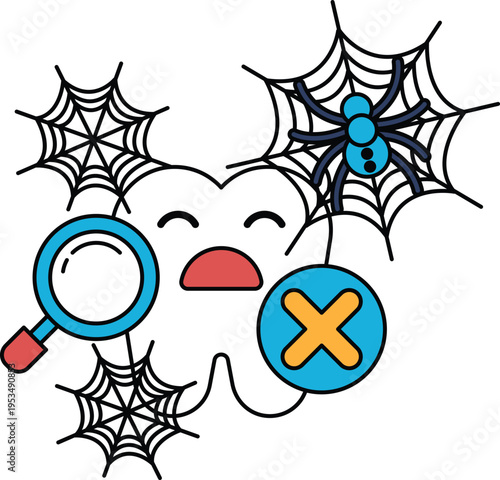 Tooth with a surprised expression