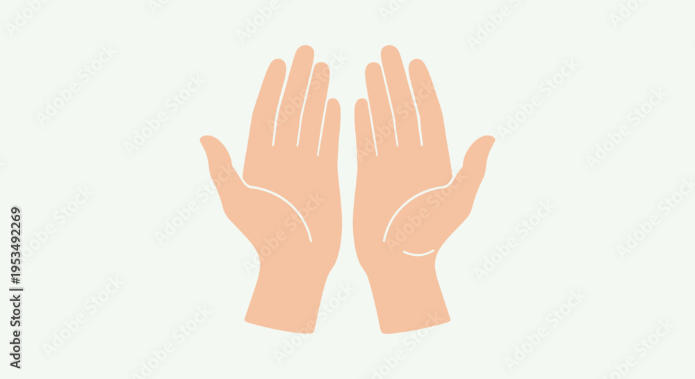 Obraz premium Hands Raised in the Air Open.