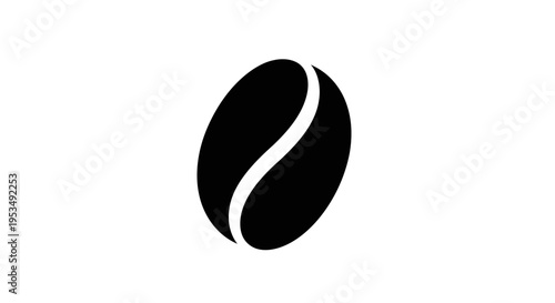 Single coffee bean close up.