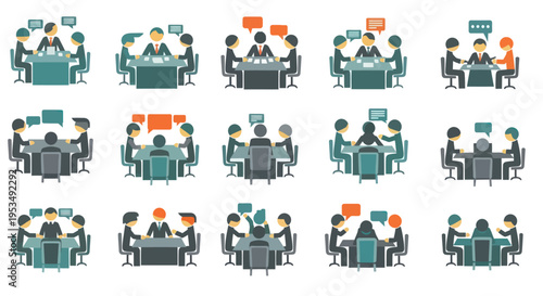 People sitting at office desks working.