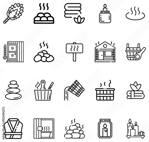 Sauna and Spa Set Relaxation Wellness Steam Bathing and Accessories