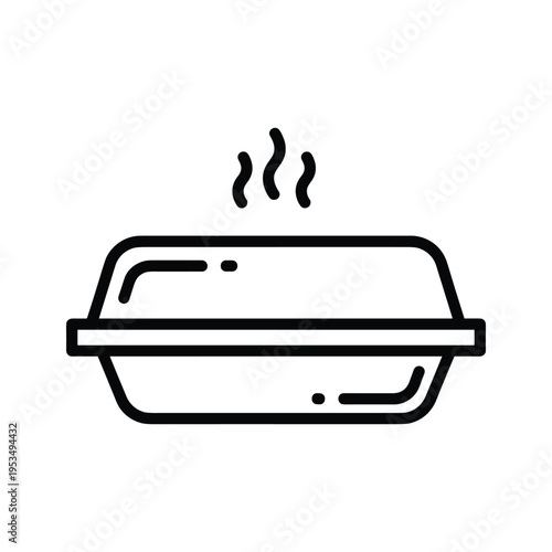 Hot Food Takeaway Container Icon