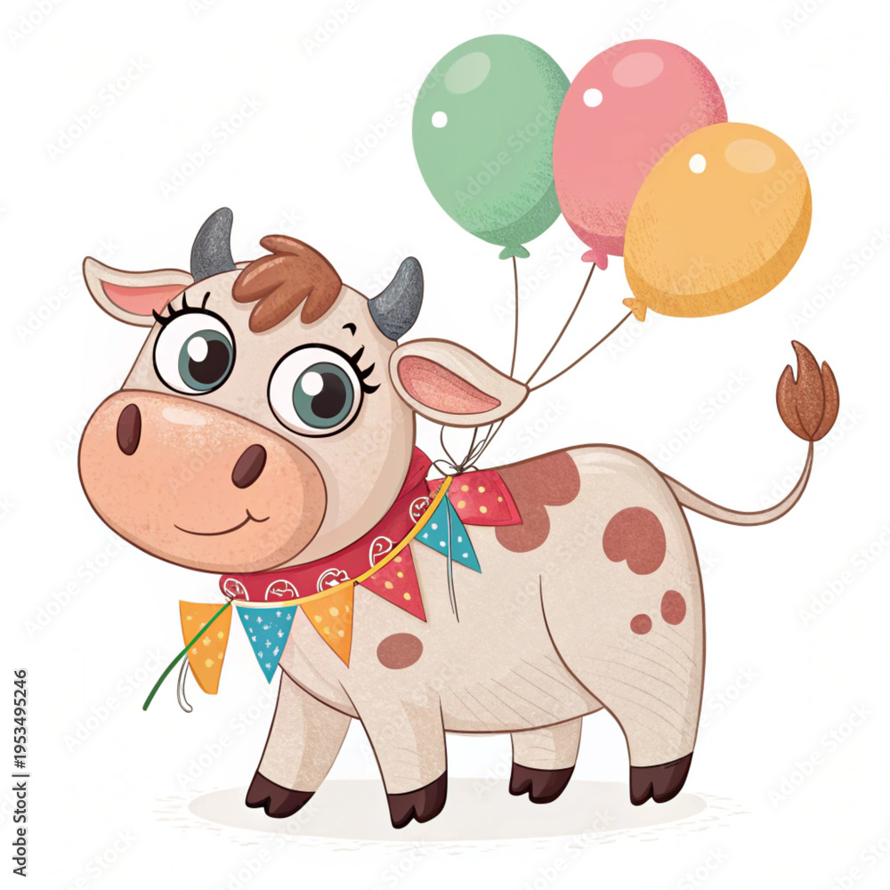 Fototapeta premium funny cow cartoon
