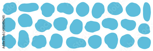 ゆるいフレームのベクターイラストセット。枠、流体シェイプ、曲線