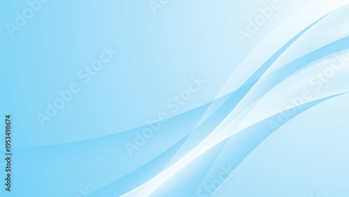 Light blue abstract background with smooth wave shapes and elegant flowing motion.
