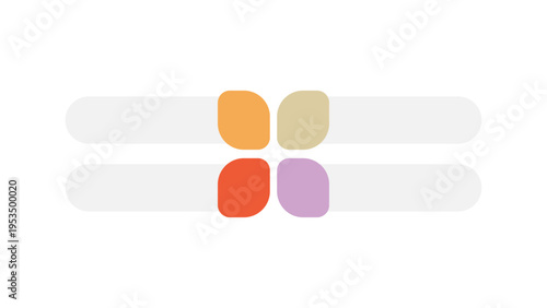 A colorful vector graphic icon representing diversity and harmony