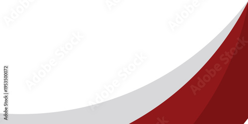 Abstract minimal background with smooth curved layers in white, gray, and red. Clean modern geometric design suitable for corporate presentations, banners, wallpapers, and creative layouts.